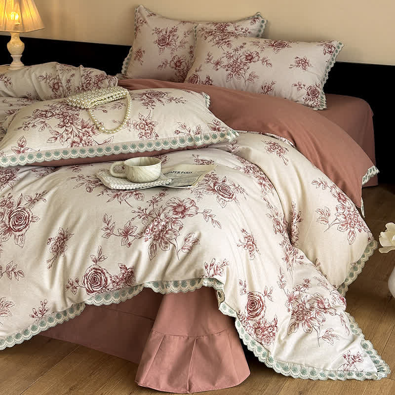 Romantic Garden Cotton Duvet Cover Set