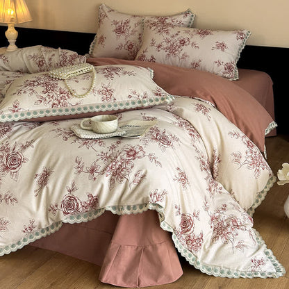 Romantic Garden Cotton Duvet Cover Set
