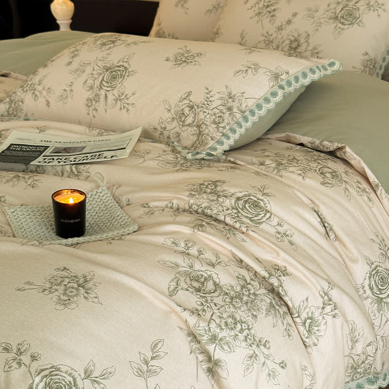 Romantic Garden Cotton Duvet Cover Set
