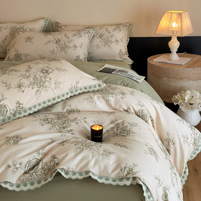 Romantic Garden Cotton Duvet Cover Set