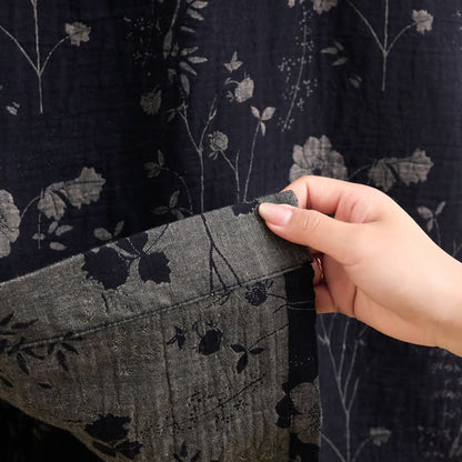 Garden Floral Organic Cotton Kimono Robe