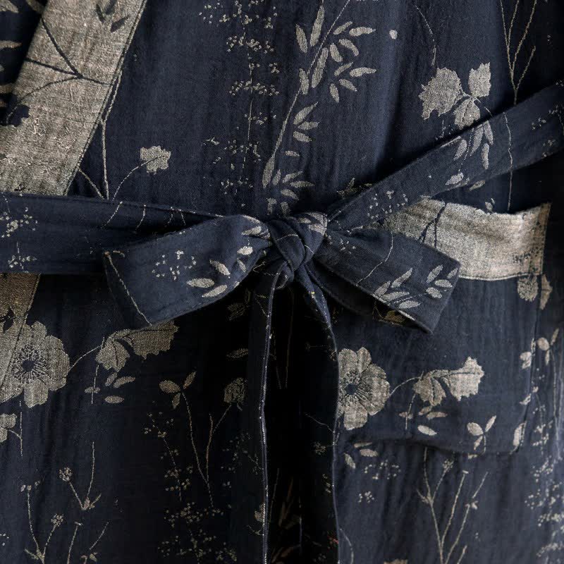 Garden Floral Organic Cotton Kimono Robe