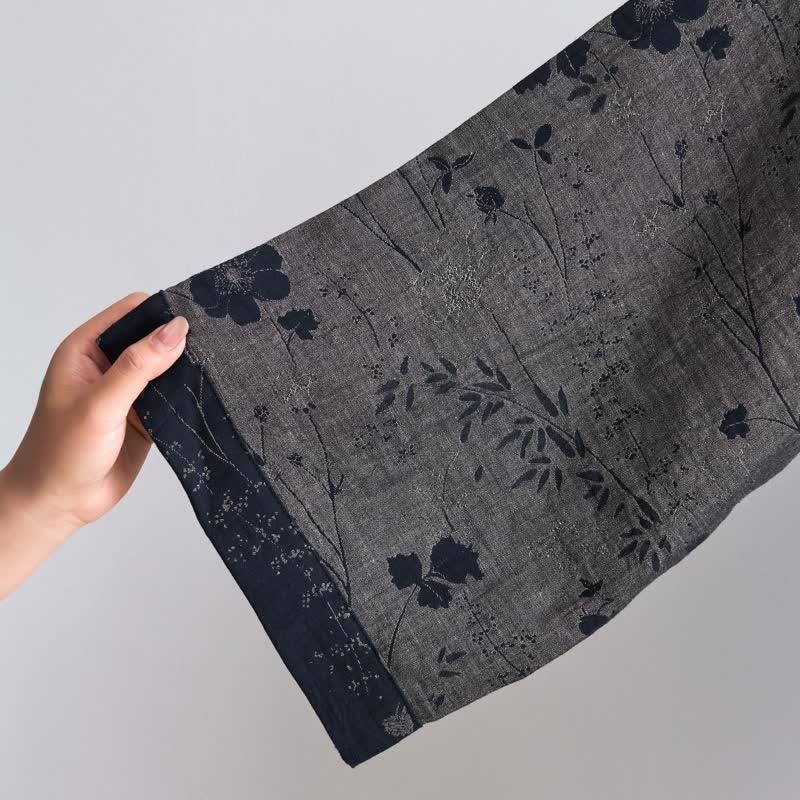 Garden Floral Organic Cotton Kimono Robe