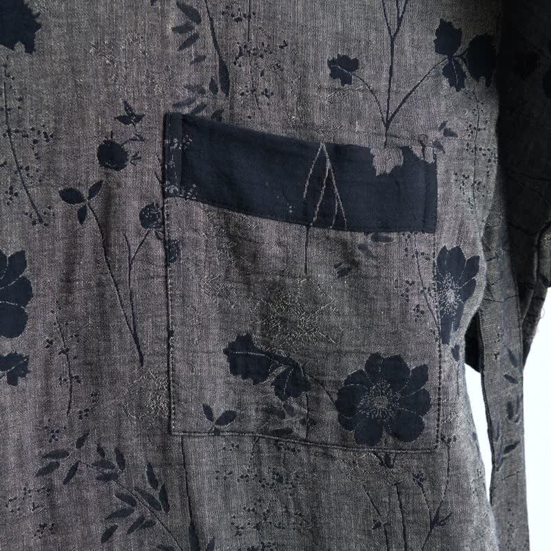 Garden Floral Organic Cotton Kimono Robe