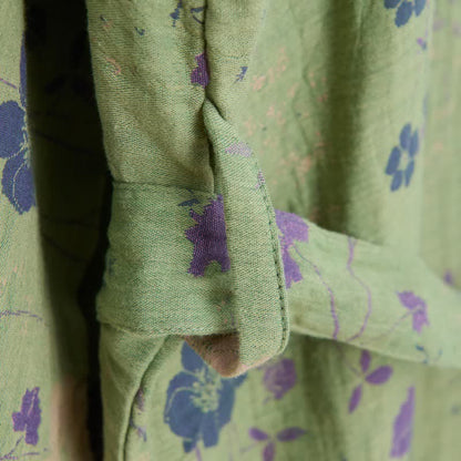 Garden Floral Organic Cotton Kimono Robe