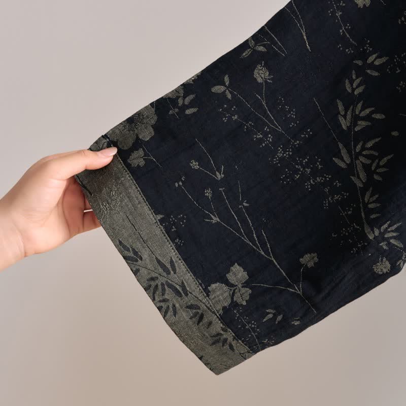 Garden Floral Organic Cotton Kimono Robe