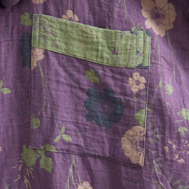 Garden Floral Organic Cotton Kimono Robe