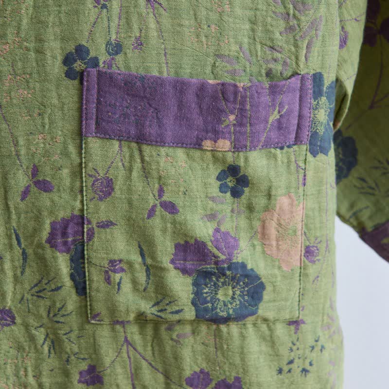 Garden Floral Organic Cotton Kimono Robe