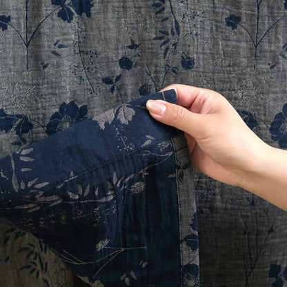 Garden Floral Organic Cotton Kimono Robe