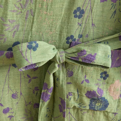 Garden Floral Organic Cotton Kimono Robe