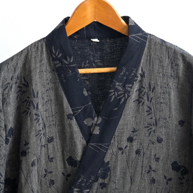 Garden Floral Organic Cotton Kimono Robe