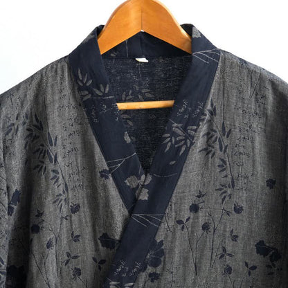 Garden Floral Organic Cotton Kimono Robe