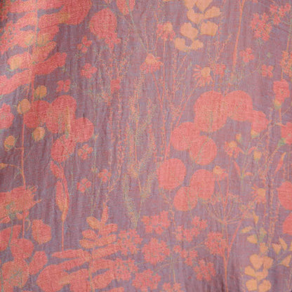 Artistic Botanical Cotton Gauze Kimono Robe