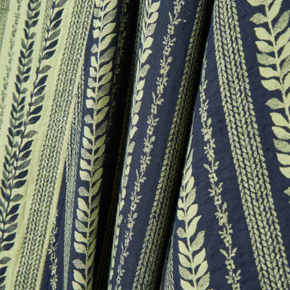 Leaf Striped Cotton Gauze Kimono Robe