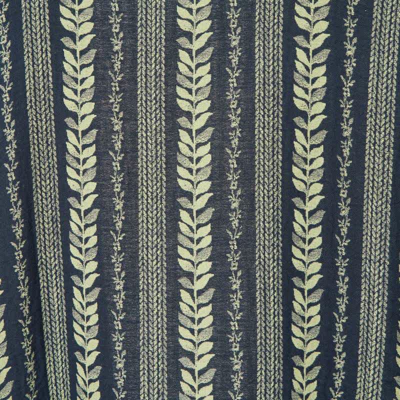 Leaf Striped Cotton Gauze Kimono Robe