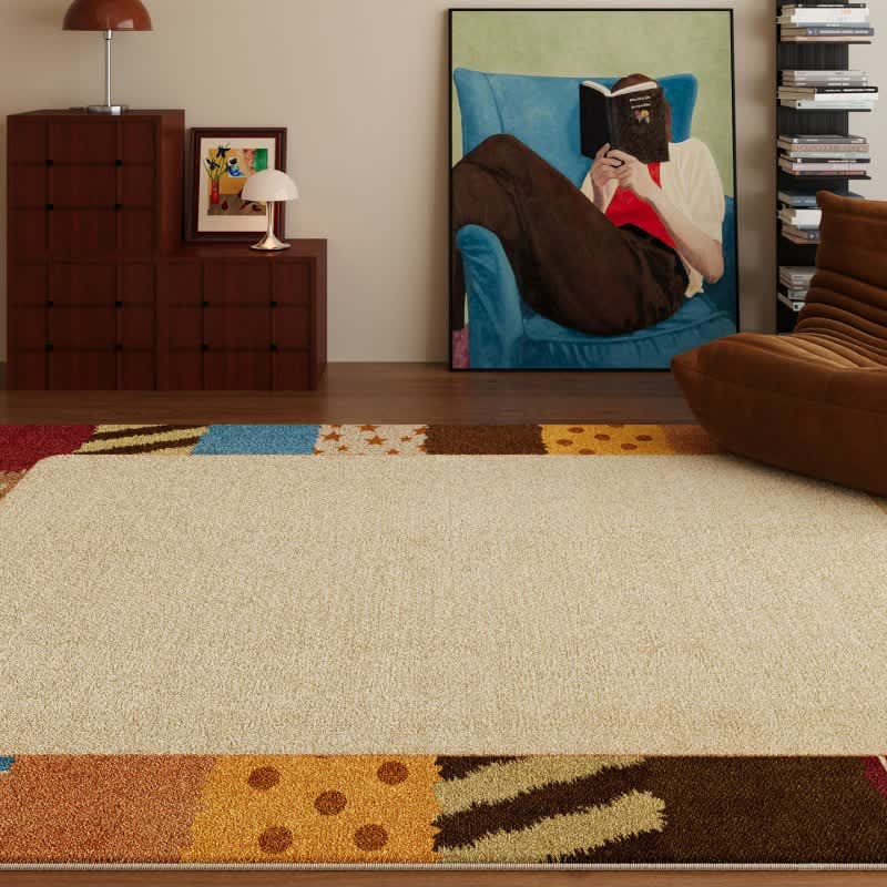 Retro Border Patchwork Area Rug