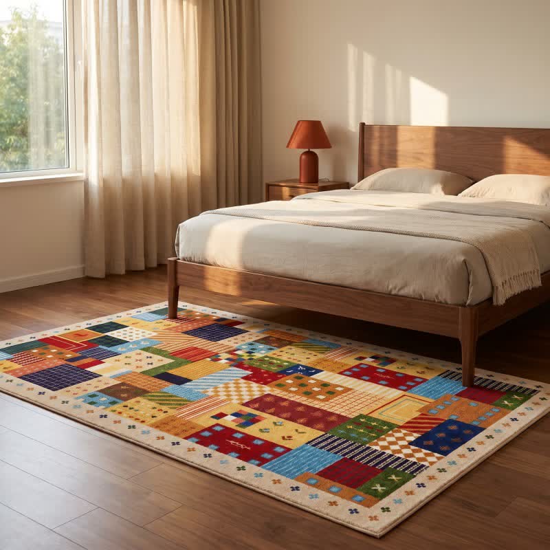Vibrant Patchwork Geometric Area Rug