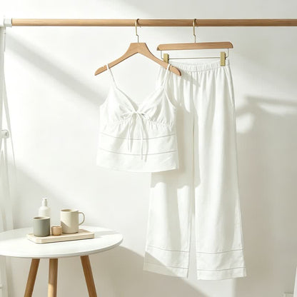 Solid Camisole & Pants Lounge Set