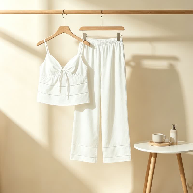 Solid Camisole & Pants Lounge Set