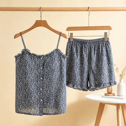 Floral Cotton Ruffle Cami Women's Pajamas