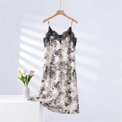 Floral Lace Women's Loungewear Dress
