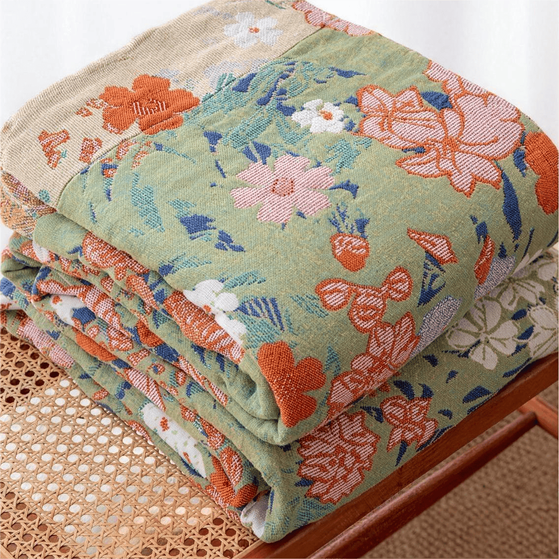 Spring Florals Multicolor Gauze Quilt