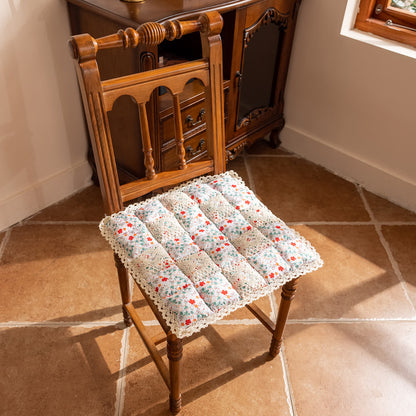 Shabby Chic Floral Chair Cushion