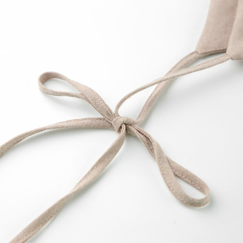 Casual Cotton Linen Tie Strap Nightdress