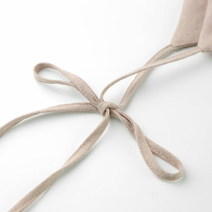 Casual Cotton Linen Tie Strap Nightdress