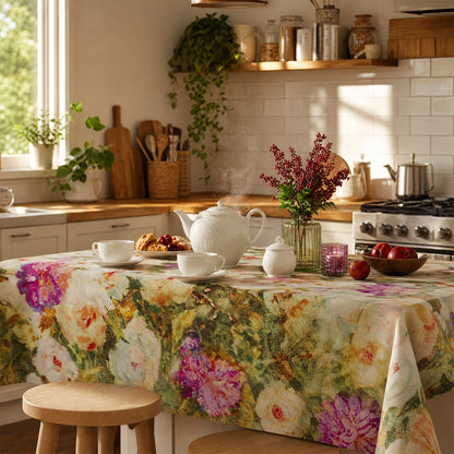 Soft Impressionist Rose Tablecloth