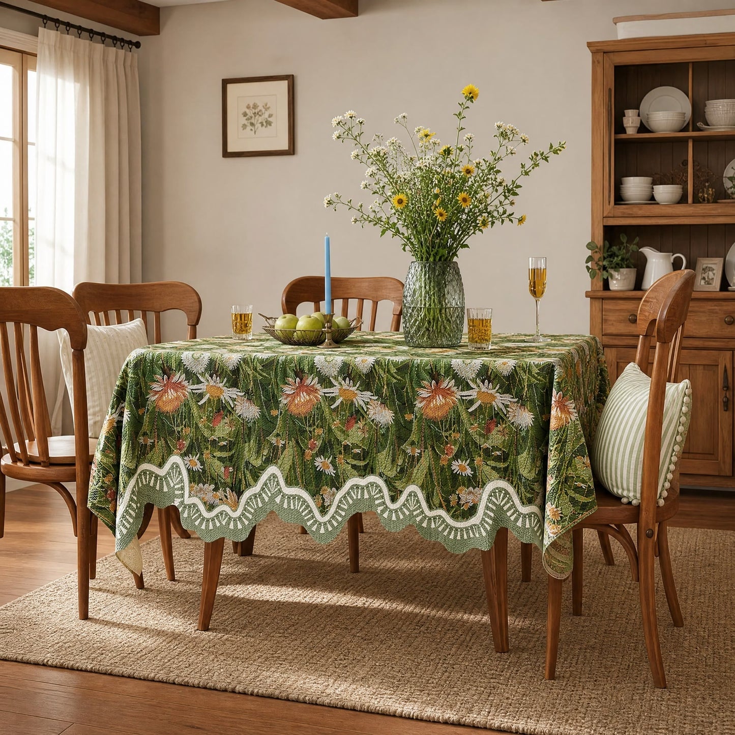 Woodland Wildflower & Daisy Tablecloth