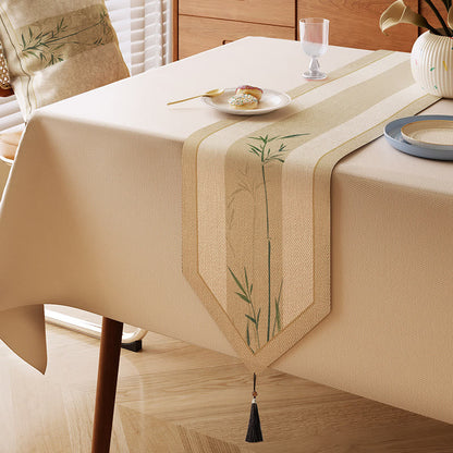 Elegant Ink-Wash Bamboo Table Runner
