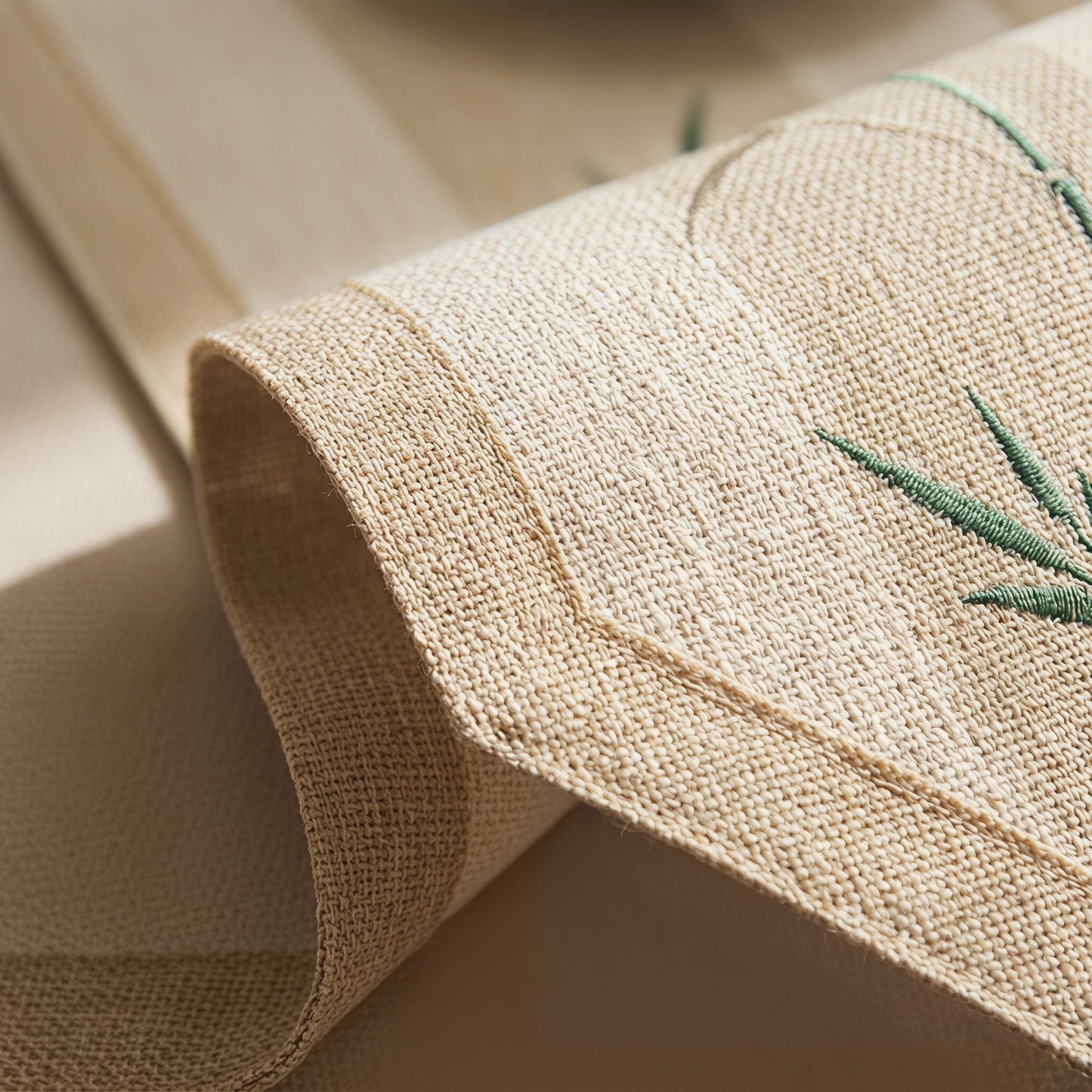 Elegant Ink-Wash Bamboo Table Runner