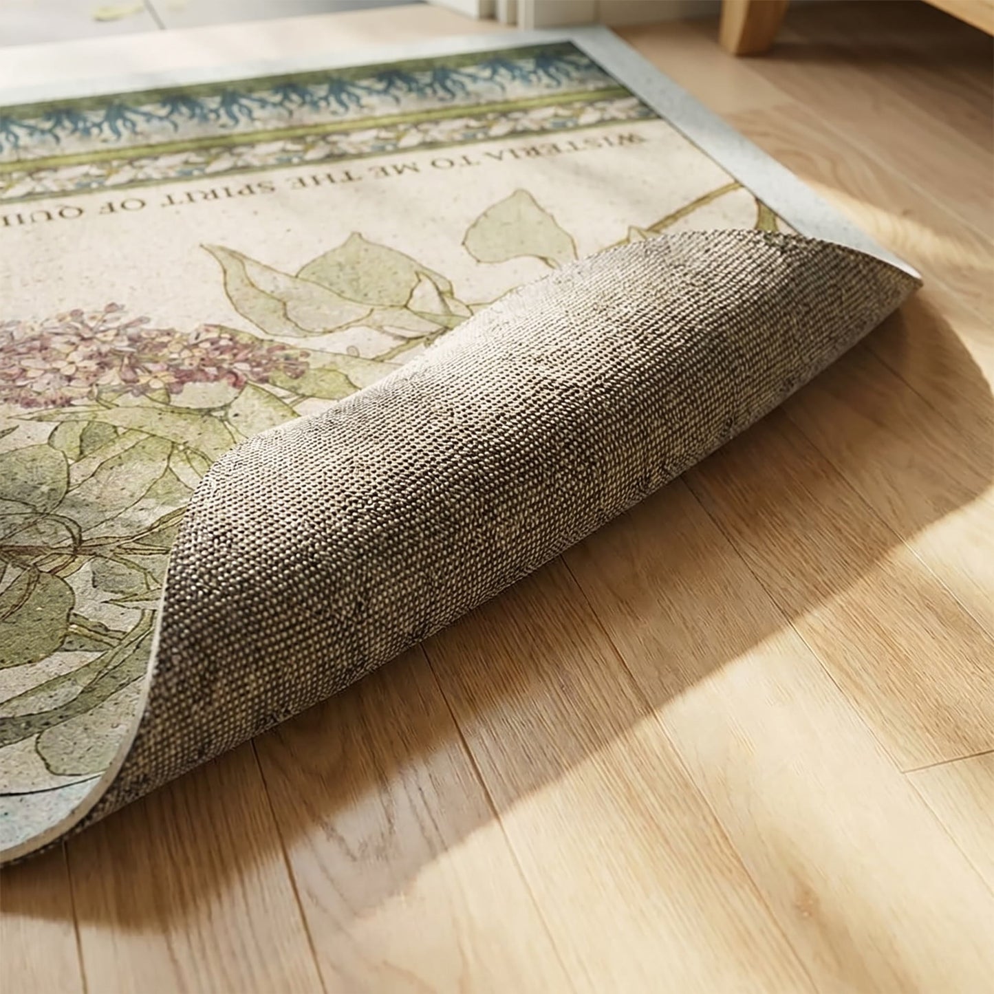 Lilac Floral Multi-Purpose Area Rug