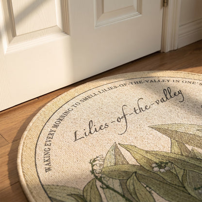 Vintage Lily of the Valley  Area Rug
