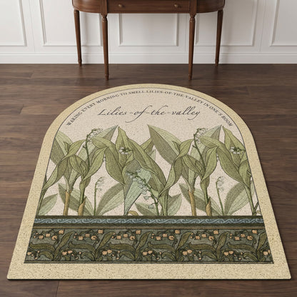 Vintage Lily of the Valley  Area Rug