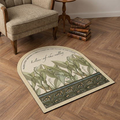 Vintage Lily of the Valley  Area Rug