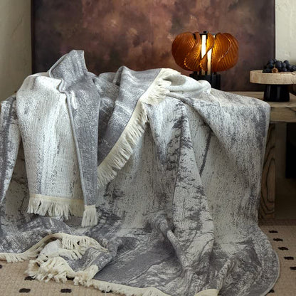 Abstract Ink Style Cotton Gauze Blanket