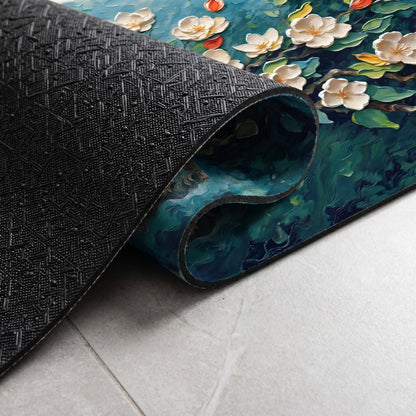 Impressionist Magnolia Bathroom Rug