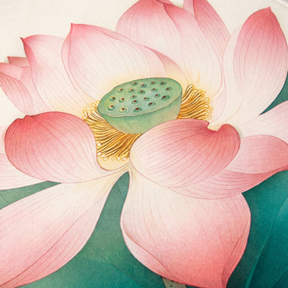Oriental Lotus Floral Bathroom Rug