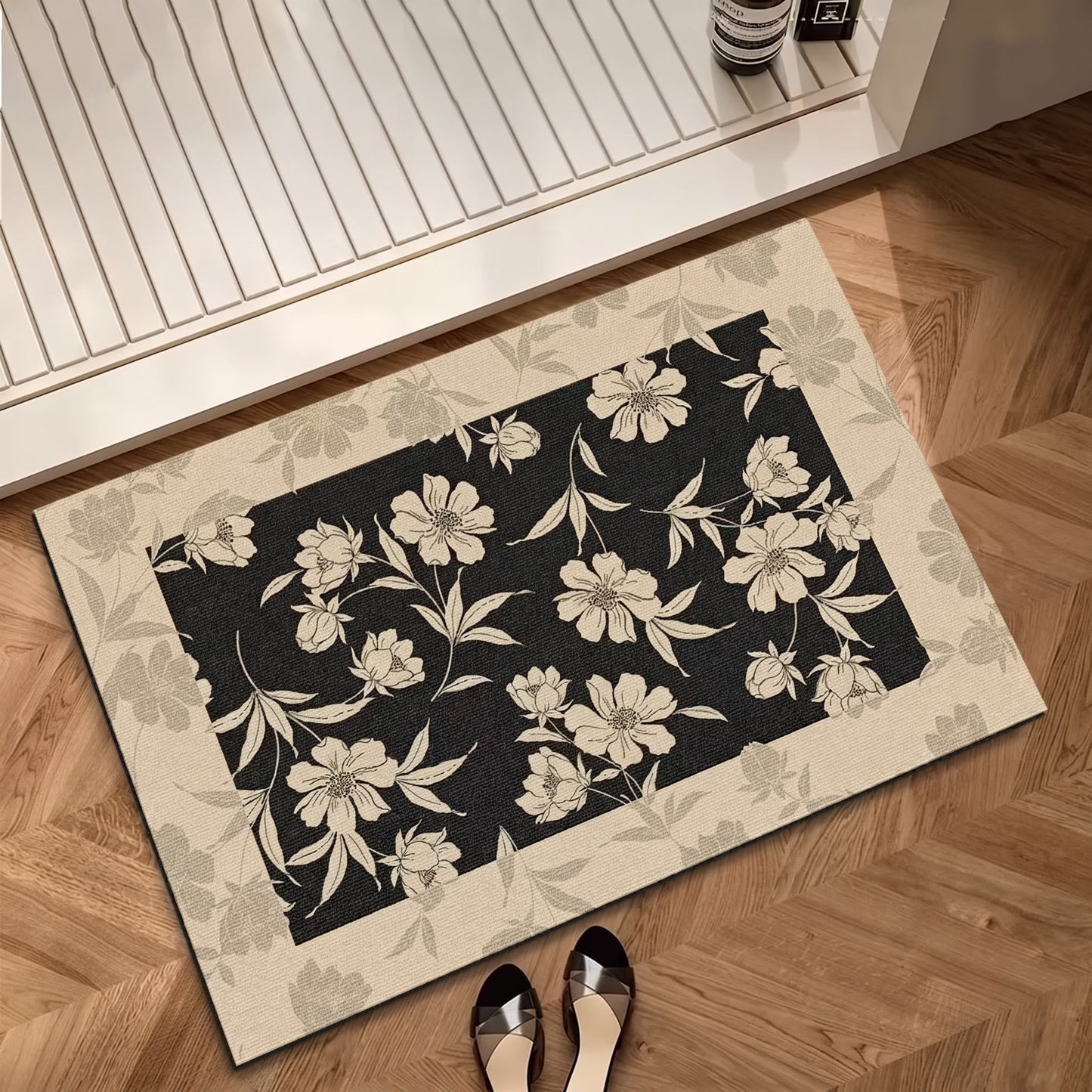 Vintage Peony Diatomaceous Earth Bathroom Rug