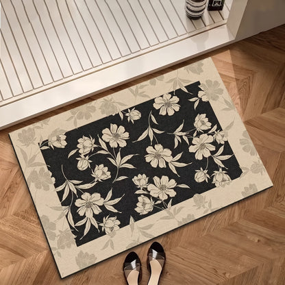 Vintage Peony Diatomaceous Earth Bathroom Rug