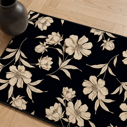 Vintage Peony Diatomaceous Earth Bathroom Rug