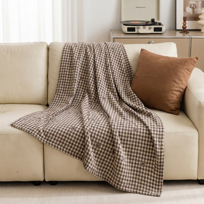 Vintage Checker Heart Cotton Bedding Set