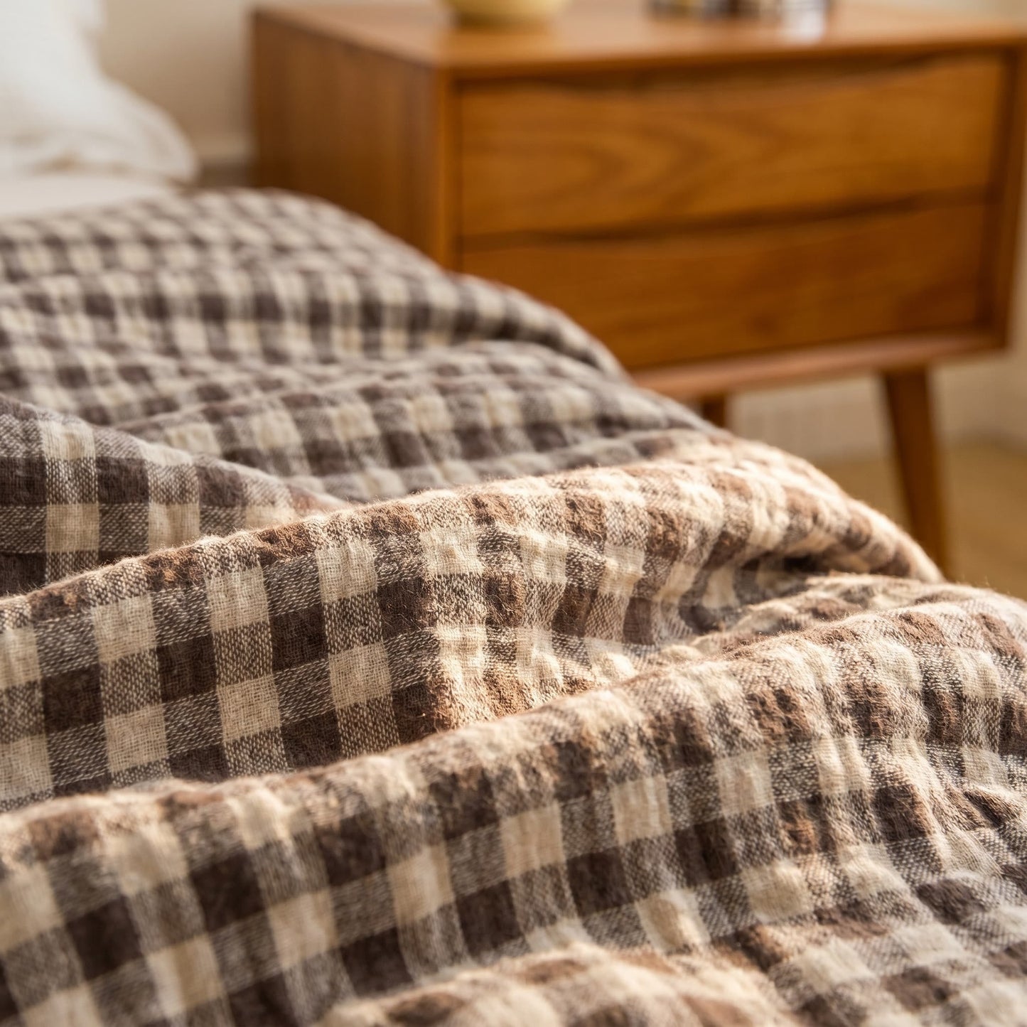 Vintage Checker Heart Cotton Bedding Set