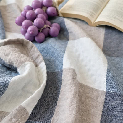 Multi-Tone Plaid Cotton Bedding Set