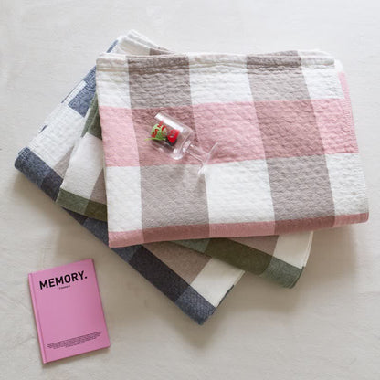 Multi-Tone Plaid Cotton Bedding Set