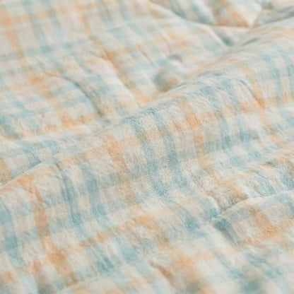 Pastel Plaid Cotton Bedding Set