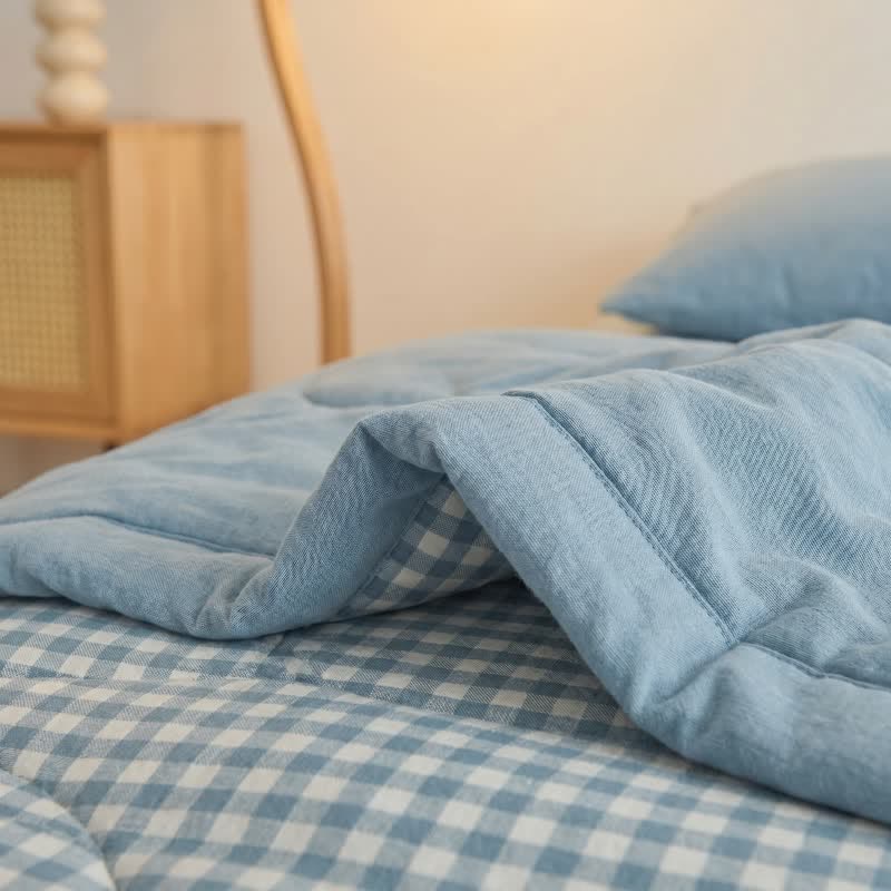 Classic Gingham Cotton Bedding Set
