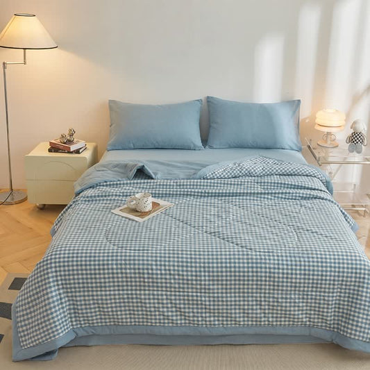 Classic Gingham Cotton Bedding Set